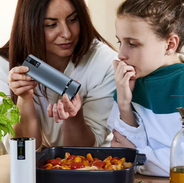 Premium Peugeot 6 Line Carbon Electric Pepper Grinder - Adjustable Coarseness, Battery Operated - Perfect for Kitchen, Dining Table & Gourmet Cooking