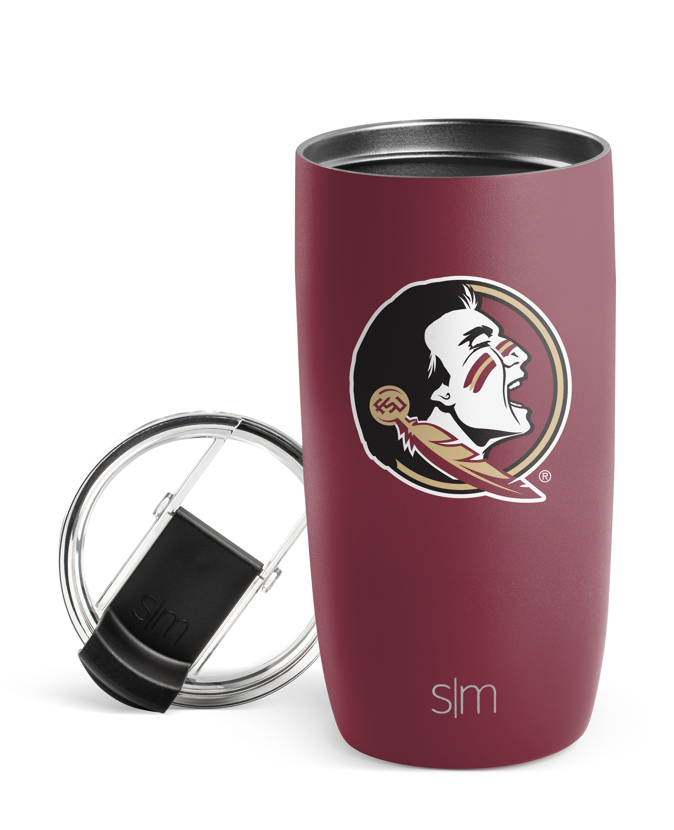 Collegiate Voyager 20oz Tumbler with Clear Flip Lid & Straw - Insulated Stainless Steel Travel Mug for Coffee, Tea & Cold Drinks - Perfect for School, Office & Outdoor Adventures