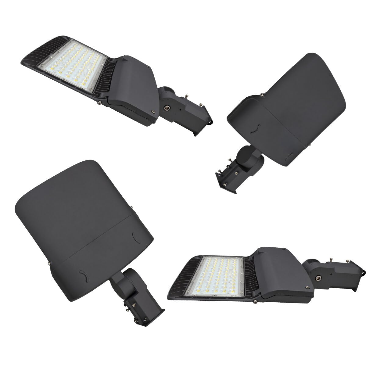 150W LED Shoebox Light 19000LM Outdoor Flood Light 5000K IP65 Waterproof - Commercial & Street Lighting for Parking Lots, Stadiums, Roadways, Yards - Arm Mount for Square Pole Installation