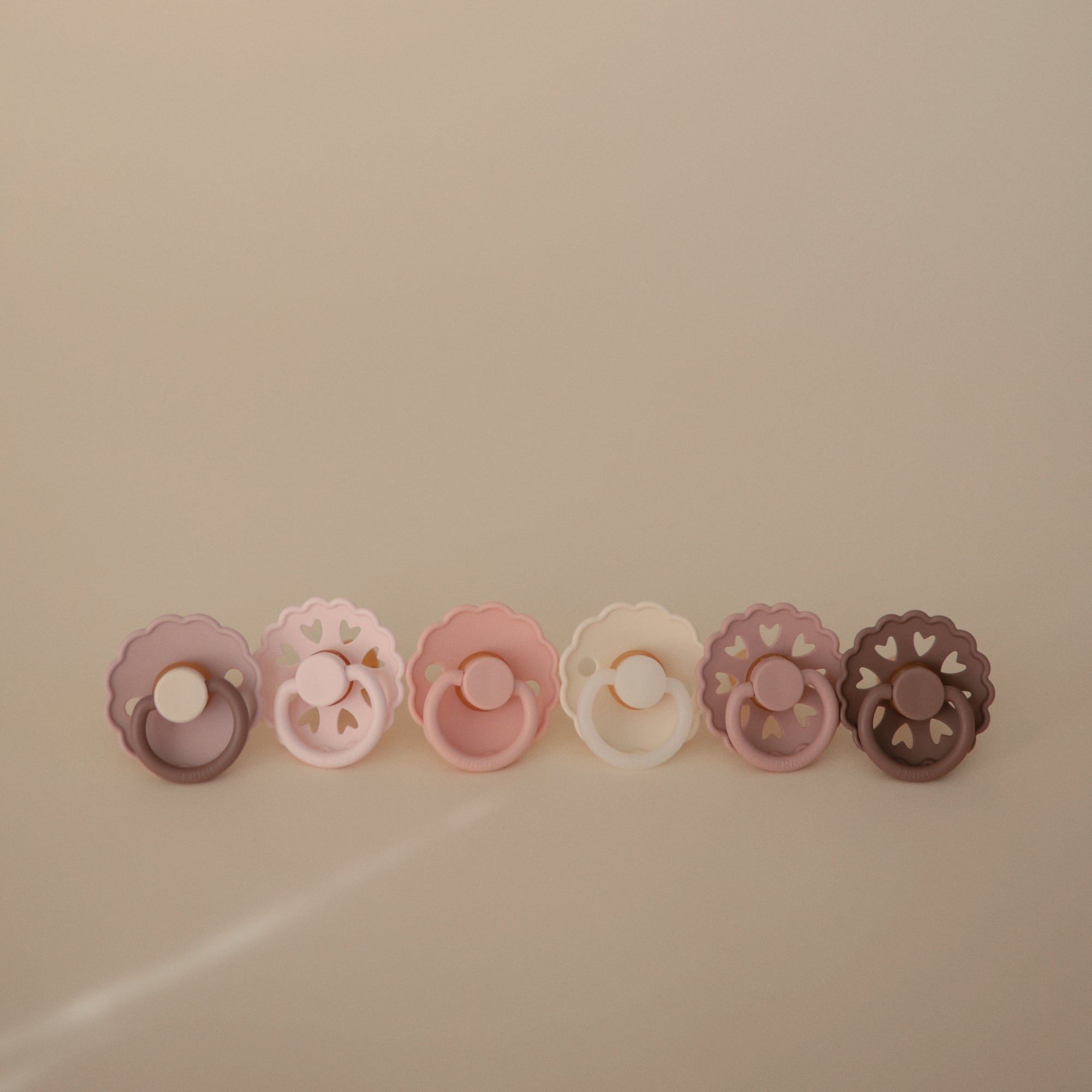 Natural Rubber Pacifier 6 Pack - BPA-Free, Orthodontic Newborn Baby Soothers for Breastfeeding & Teething Relief | Blooming Love | Perfect for Daycare, Travel & Sleep Comfort