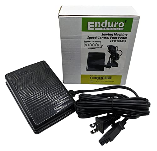 Enduro Variable Speed Sewing Machine Foot Pedal (359102) - Perfect for Quilting, Dressmaking & DIY Crafts - Compatible with Most Sewing Machines