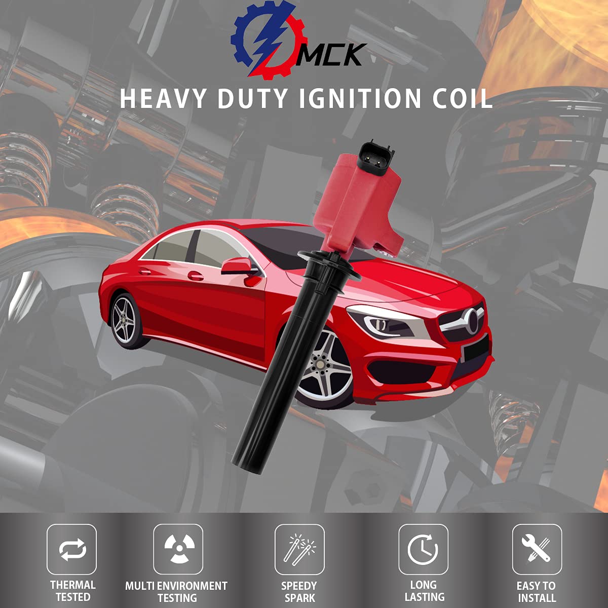 High Performance 6-Piece Ignition Coil Pack & Iridium Spark Plug Set - Compatible with Ford Mazda Mercury 3.0L V6 (2000-2008) - Fits Tribute, Escape, Freestyle, Mariner, Montego, Sable, Taurus - FD502 SP493 - Improves Engine Performance & Fuel Efficiency
