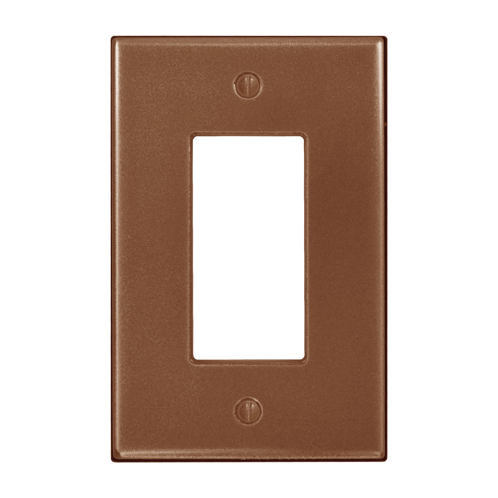 Questech Décor Single Rocker Light Switch Cover - 1-Gang Standard Size Electrical Wall Plate, GFCI Receptacle Cover with Decorative Subway Tile Design in Copper Finish - Perfect for Home, Office & Kitchen Decor