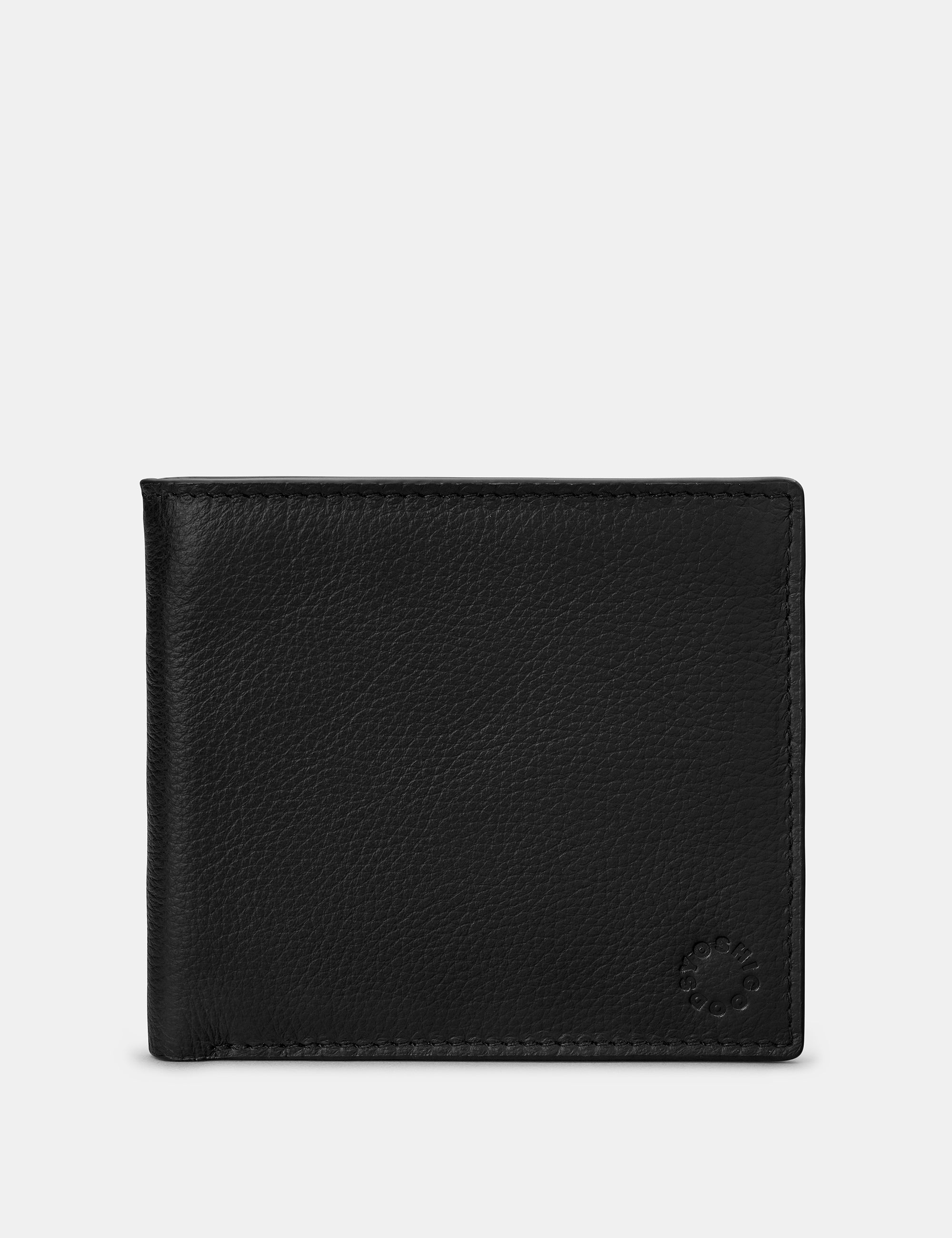 Premium Two-Fold East West Black Leather Wallet for Men - Slim RFID Blocking Bifold Wallet with Money Clip - Perfect for Everyday Use, Travel & Business