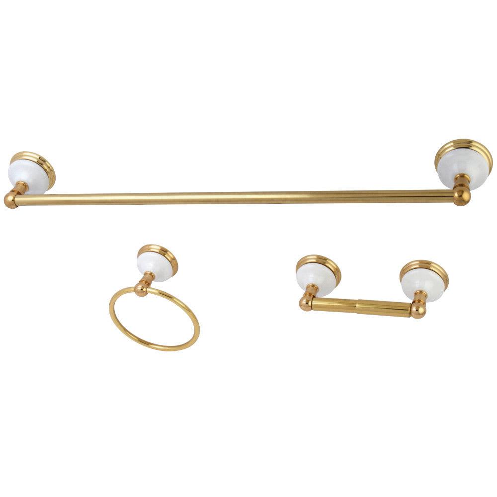Kingston Brass Victorian 3-Piece Bathroom Hardware Set - Elegant Faucet, Towel Bar & Toilet Paper Holder - Perfect for Vintage & Classic Bathroom Decor (Oil-Rubbed Bronze Finish)