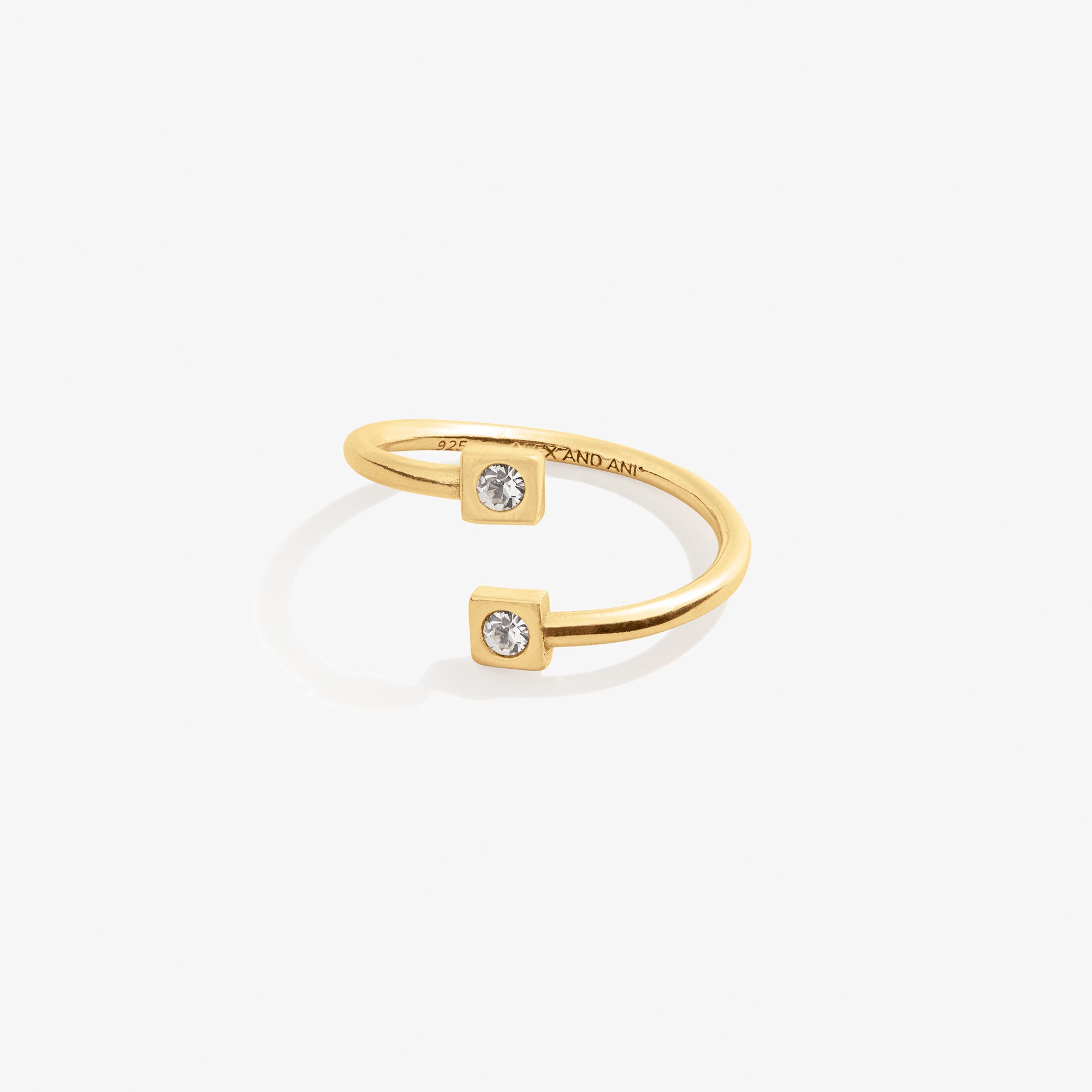 April Birthstone Clear Crystal Ring Wrap - Elegant Sterling Silver Stackable Ring for Women | Perfect Gift for April Birthdays, Anniversaries & Special Occasions | Everyday Wear & Formal Events