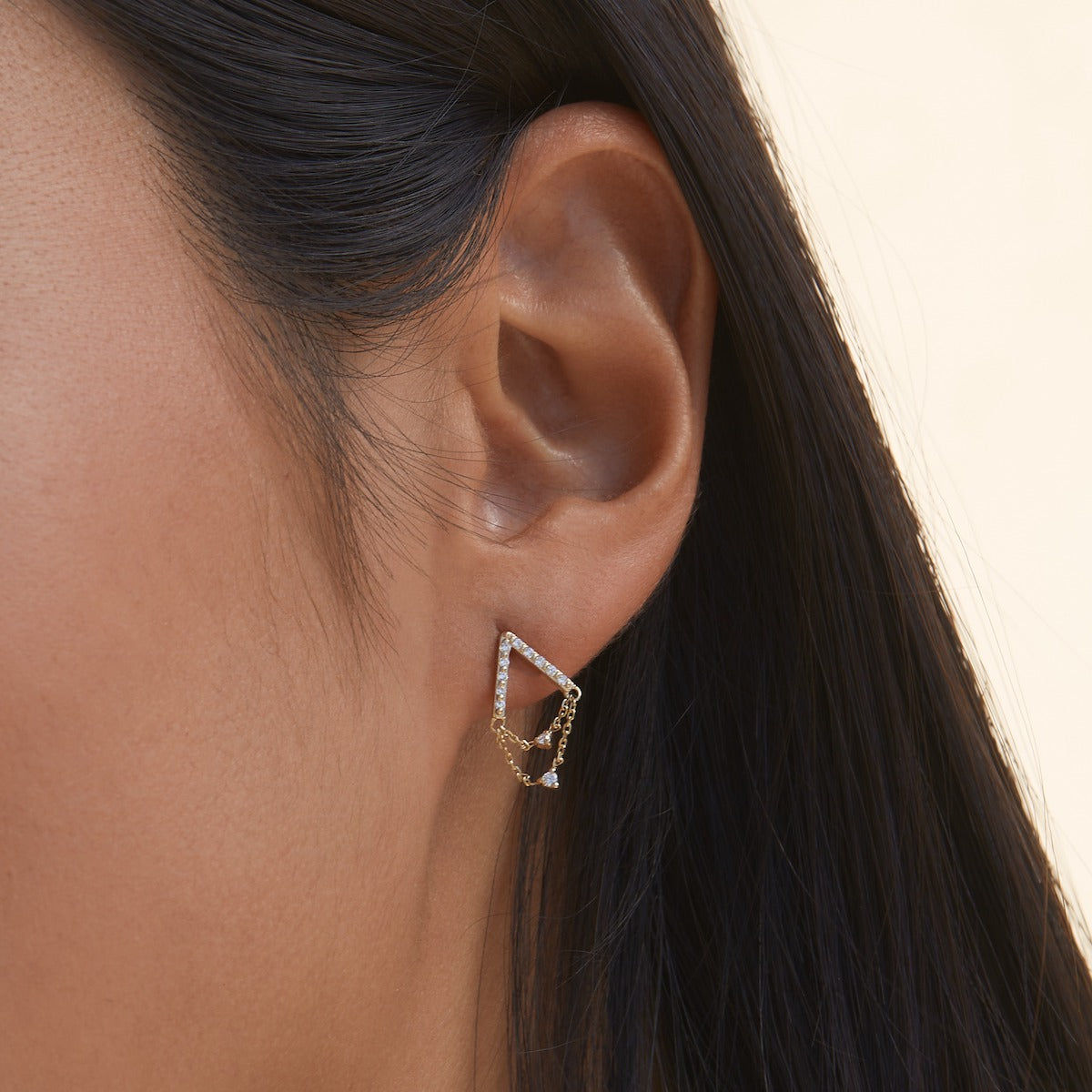 Diamond Earrings for Women - 14K Gold Plated Elegant Chain Dangle Earrings | Perfect for Weddings, Parties & Everyday Wear