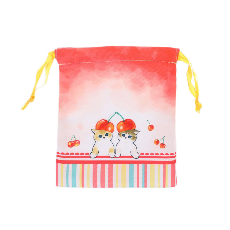 MOFUSAND Mofusand Drawstring Bag - Cherry Blossom Print Fashion Backpack for Women & Girls, Perfect for School, Gym, Travel & Shopping