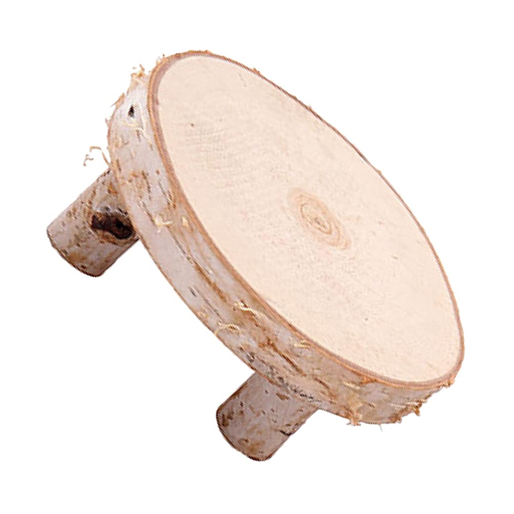 SOIMISS Round Decorative Mini Wood Stool - Natural Wooden Stool for Plants, Candles & Tealights - Perfect as Plant Stand, Candle Display Holder & Photo Prop - Ideal for Home Decor, Boho Style & Instagram Aesthetics