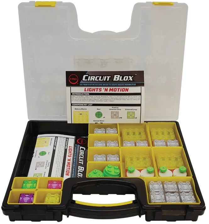 Circuit Blox™ Lights 'n Motion STEM Learning Kit - Electronic Building Blocks for Kids Ages 8+ | Perfect for Classroom Science Projects, STEM Education & Hands-on Learning Activities