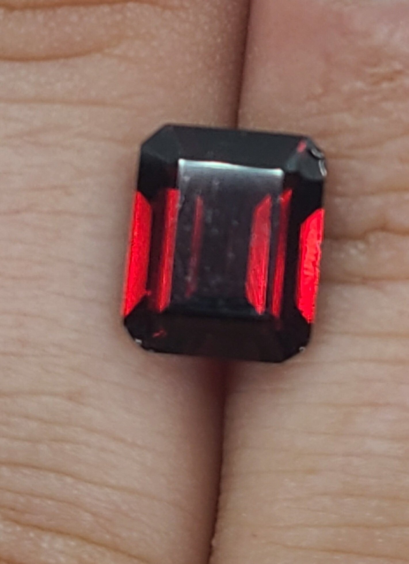 3.59ct Natural African Garnet Loose Stone - 10x8mm Emerald Cut, SI Clarity, January Birthstone Gem for Jewelry Making & Engagement Rings