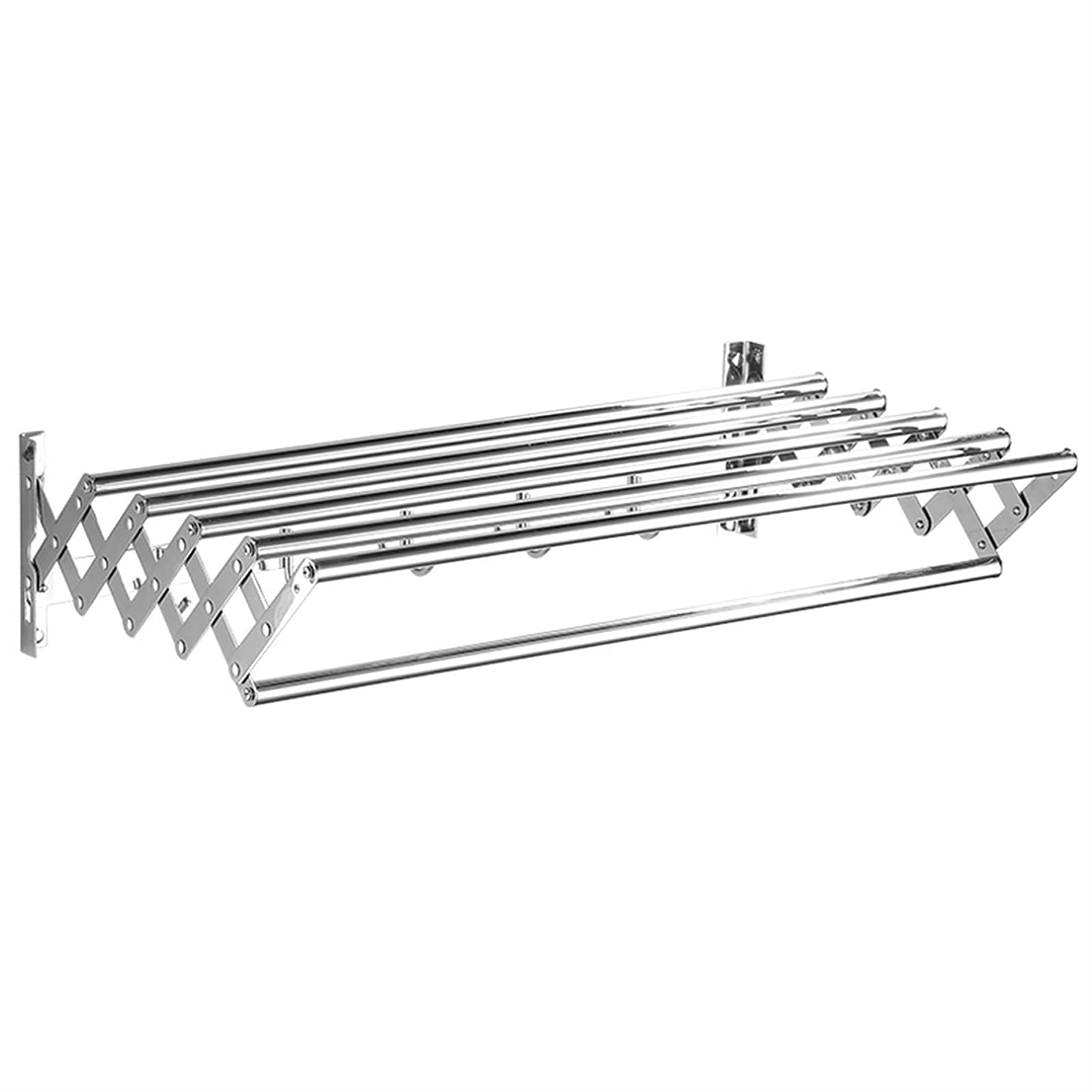 Stainless Steel Wall Mounted Clothes Drying Rack - Space Saving, Retractable, Large Capacity for Towels & Laundry - Perfect for Indoor & Outdoor Use in Apartments, Bathrooms, Balconies & Small Spaces