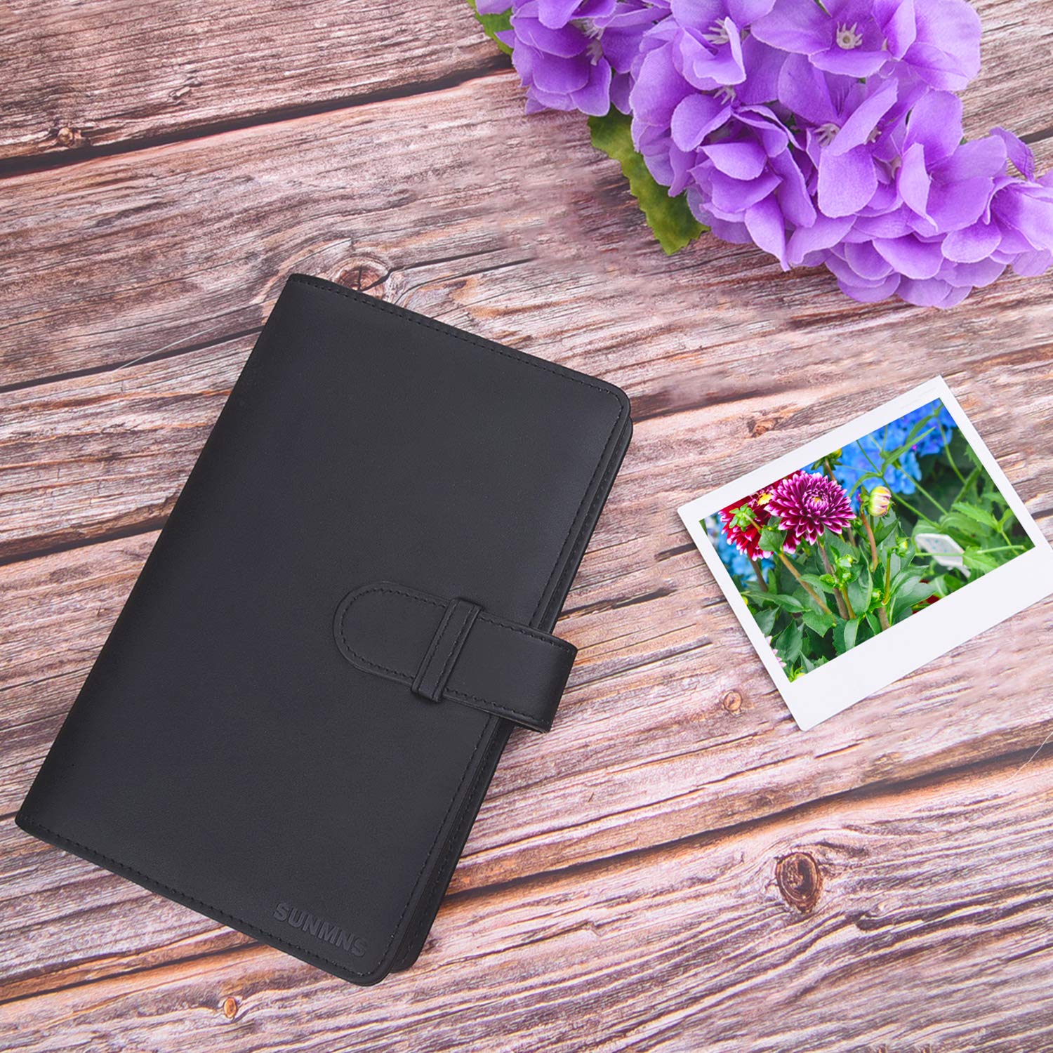 PU Leather Wallet Photo Album for Fujifilm Instax Wide 300, Polaroid POP/POP 2.0, OneStep 2/OneStep+ - Compatible with Instant Camera Films (Black) | Perfect for Travel, Parties & Memory Keeping