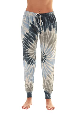 Terry Fabric Tie Dye Navy Blue and Grey Swirl