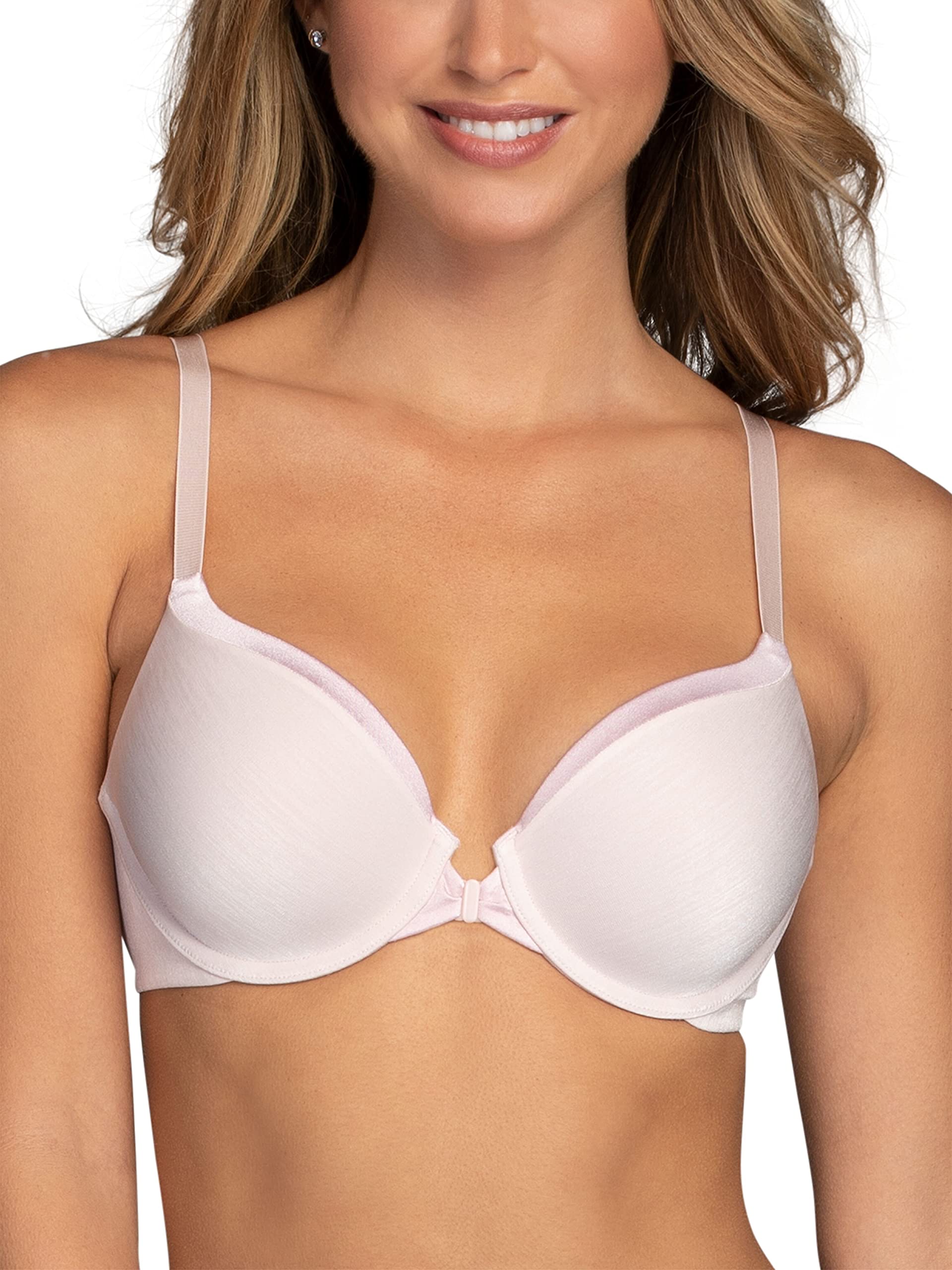 Vanity Fair Women's Front Closure Bra with No-Poke Underwire - Comfortable Wireless Support for 34B-44DDD - Perfect for Everyday Wear, Work & Relaxation