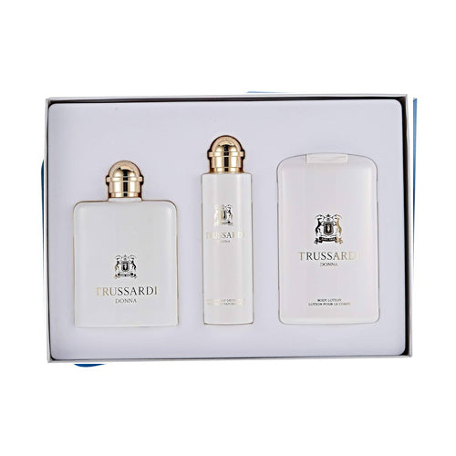 Trussardi Donna 3-Piece Gift Set for Women - Luxury Perfume, Body Lotion & Shower Gel - Perfect for Birthday, Anniversary & Valentine's Day Gifts