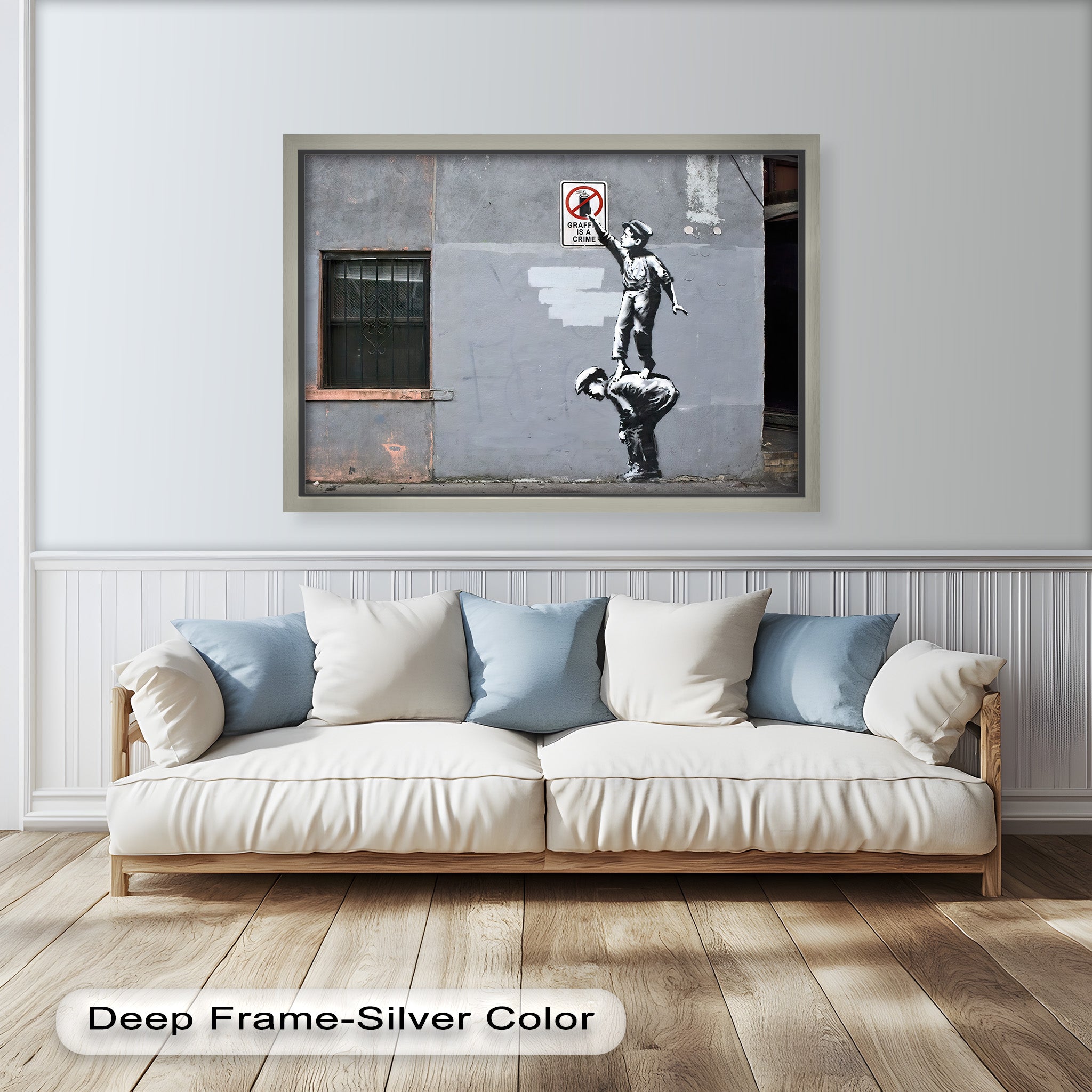 Banksy Oil Painting - Climb for Expression - Unique Street Art for Home & Office Decor