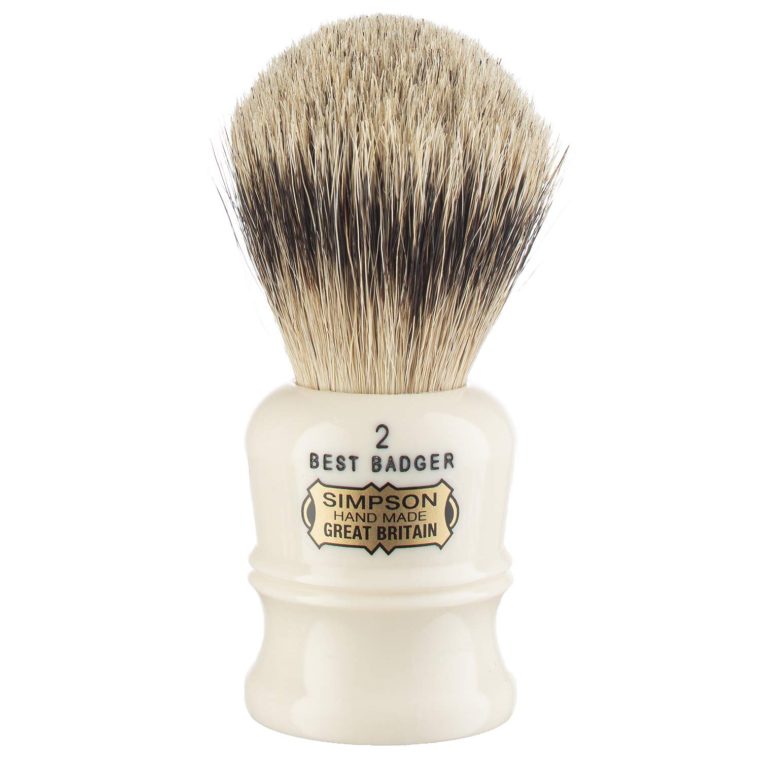 Premium Duke 2 Best Badger Hair Shaving Brush for Men - Handmade Simpson Luxury Shaving Brush with Ergonomic Handle - Perfect for Wet Shaving, Grooming Kits & Travel Essentials