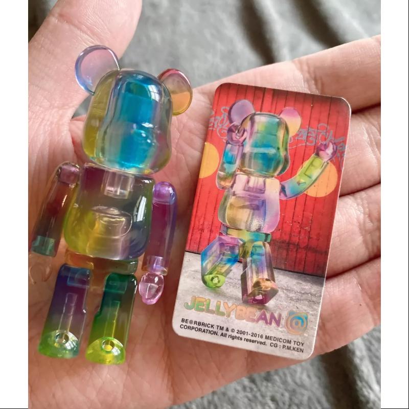 Bearbrick Series 32 JELLYBEAN Soda Rainbow 100% Collectible Figure - Limited Edition Vinyl Art Toy for Display & Collection, Perfect for Anime Fans & Pop Culture Enthusiasts