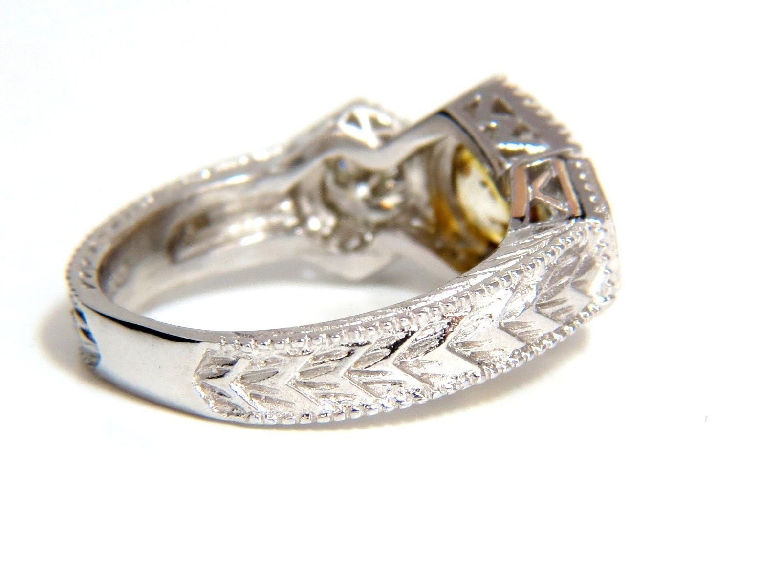 2.30CT GIA Certified Fancy Yellow Brown Diamond Ring in 18KT Edwardian Crown Deco Style - Perfect for Weddings, Anniversaries & Special Occasions