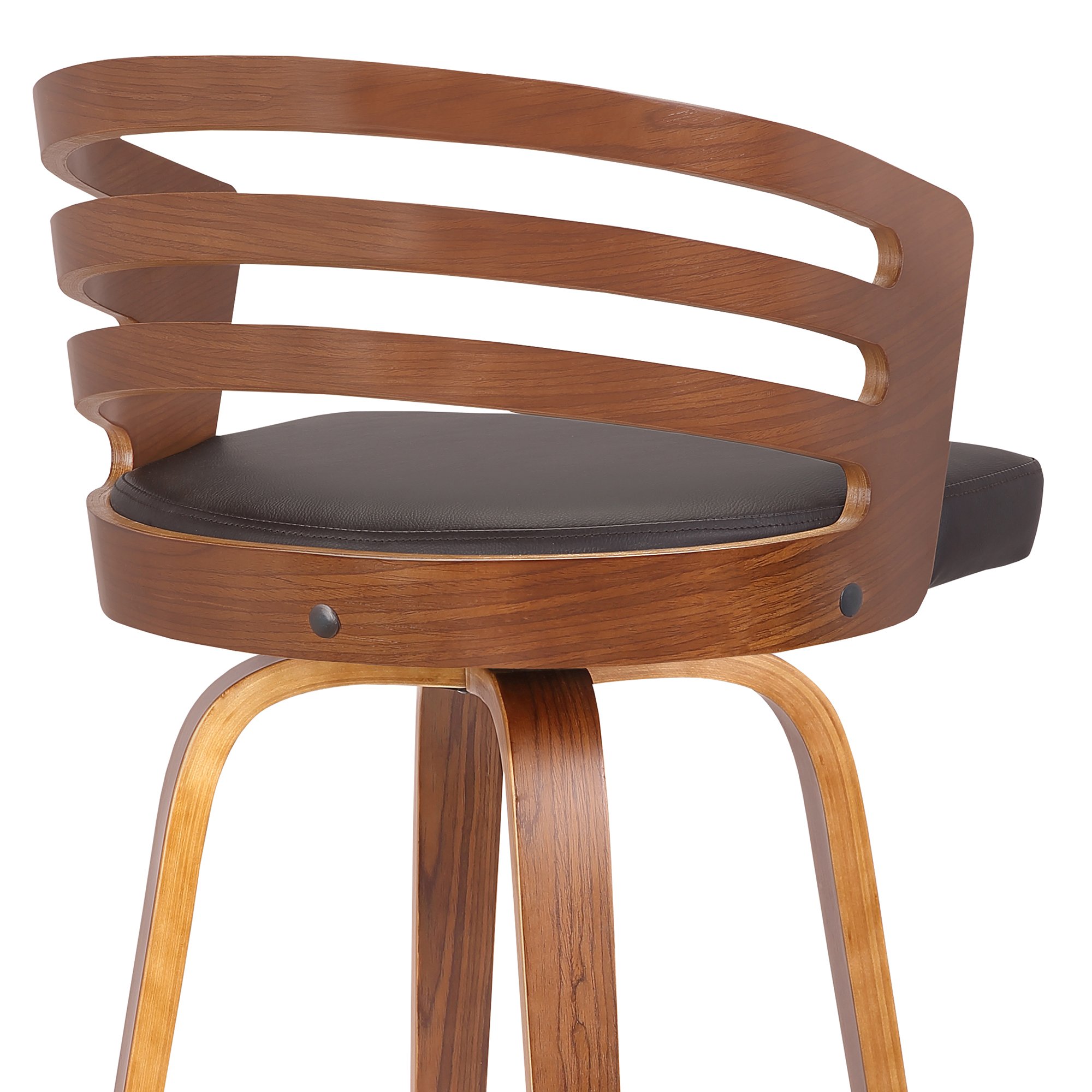 Armen Living Jayden Mid Century Modern Swivel Bar Stool - 26