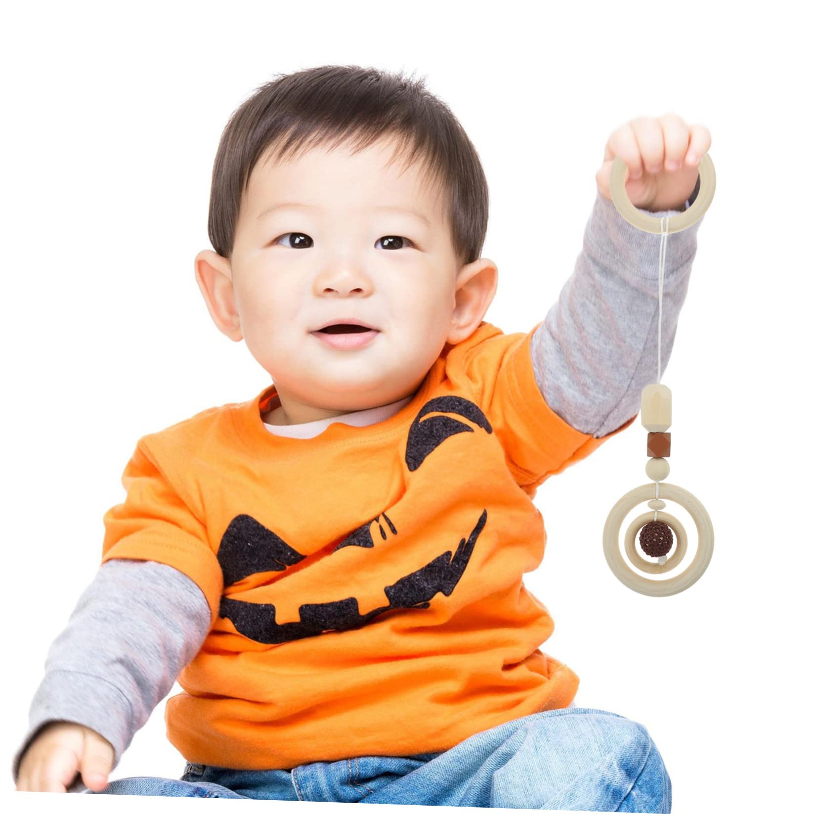 Wakauto 12-Piece Baby Gym Toy Set - Hanging Rattles, Teethers & Plush Toys for Infant Play Gym & Wooden Activity Center | Perfect for Tummy Time & Early Development