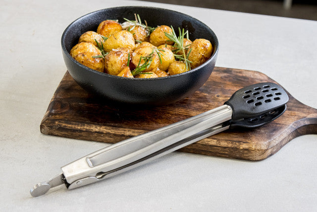 Premium 28cm Stainless Steel Food Tongs - Professional Kitchen Cooking Utensil for BBQ, Serving, Salad, and Baking - Perfect for Restaurants, Catering & Home Use