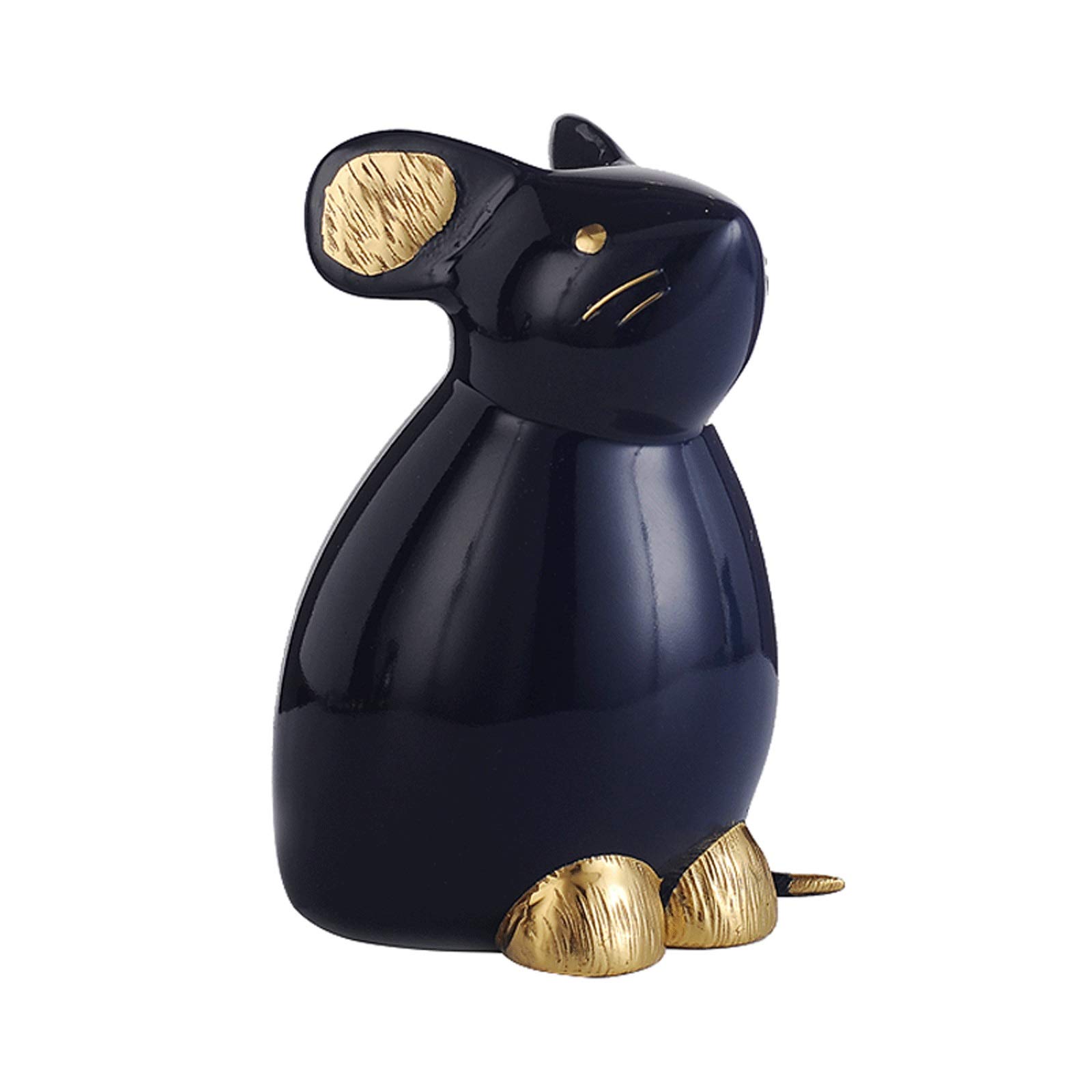 Feng Shui Wealth Rat Statue - Handmade Copper Mouse Figurine for Home Office Decor, Desktop Decoration & Collectible Gift (4.7 Inch, Blue) | Perfect for Wealth Attraction, Home Feng Shui Arrangement & Office Desk Ornament