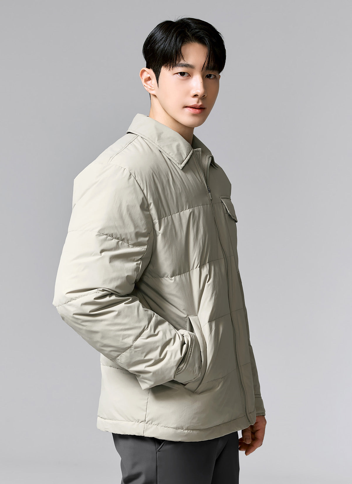 Men's Lightweight Goose Down Shacket Jacket - Water-Resistant & Warm - Perfect for Outdoor Hiking, Camping & Winter Travel
