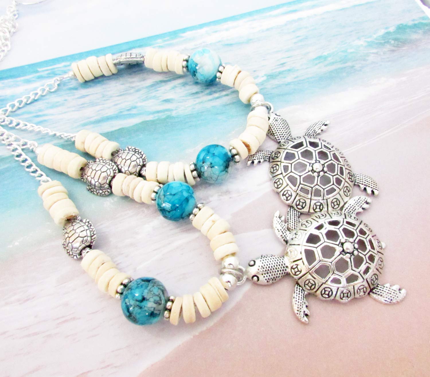 Sea Turtle Curtain Tiebacks - Set of 2 Coastal Beach House Decor Curtain Holdbacks for Windows - Perfect for Nautical, Ocean & Coastal Themed Bedrooms & Living Rooms