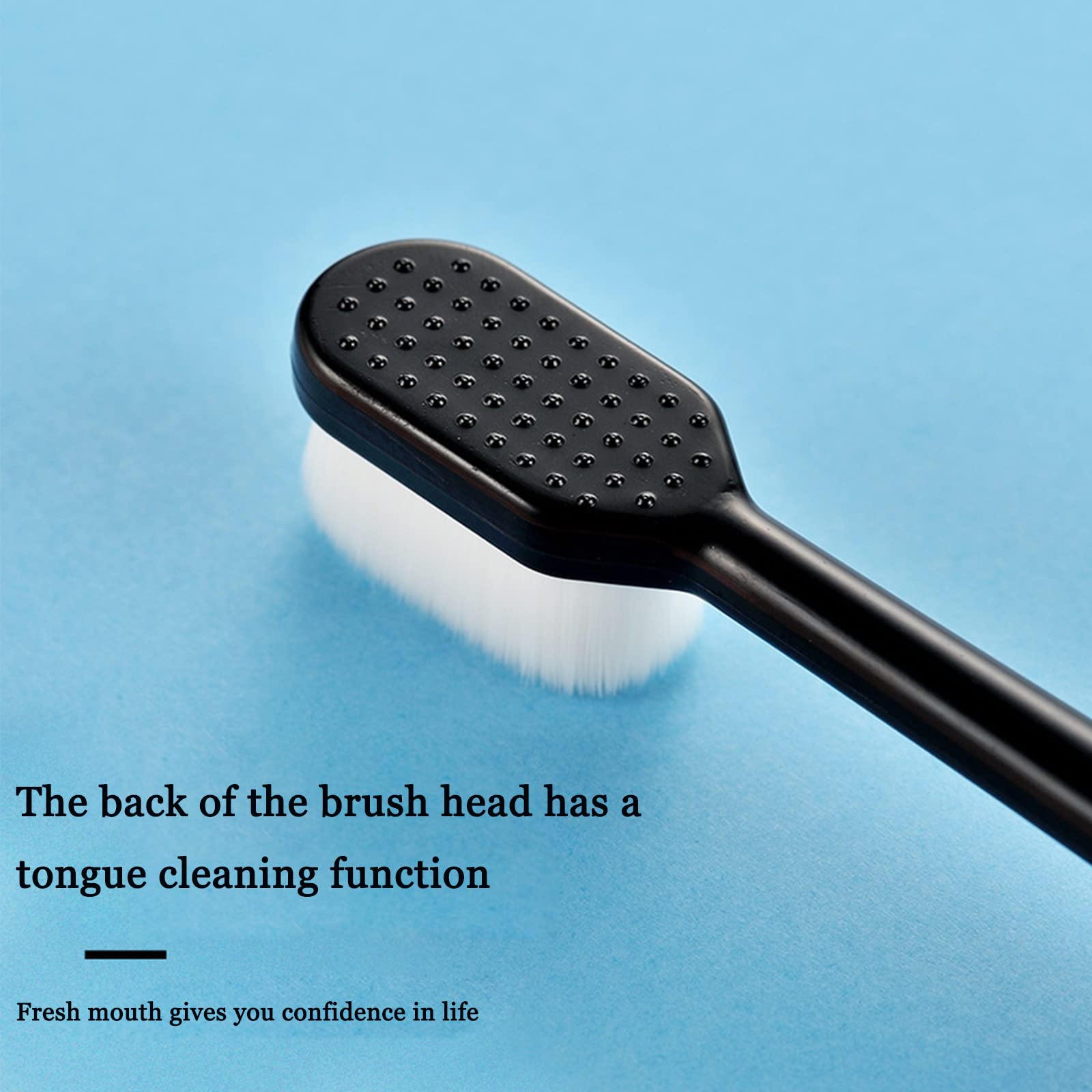 Premium Nano Toothbrush for Adults - Extra Soft 20,000 Bristles for Sensitive Teeth & Gums - Wave Head Design (4 Pack) - Gentle Dental Care for Daily Use, Travel & Sensitive Mouth Protection
