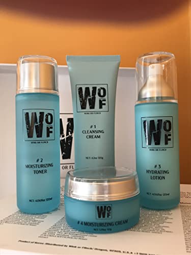 Wink Or Flinch Vegan Hyaluronic Acid 4-Step Anti-Aging Skincare Set - Moisturizer for Acne-Prone Skin, Luxury Gift Set for Women | Perfect for Daily Skincare Routine & Spa Night Self-Care