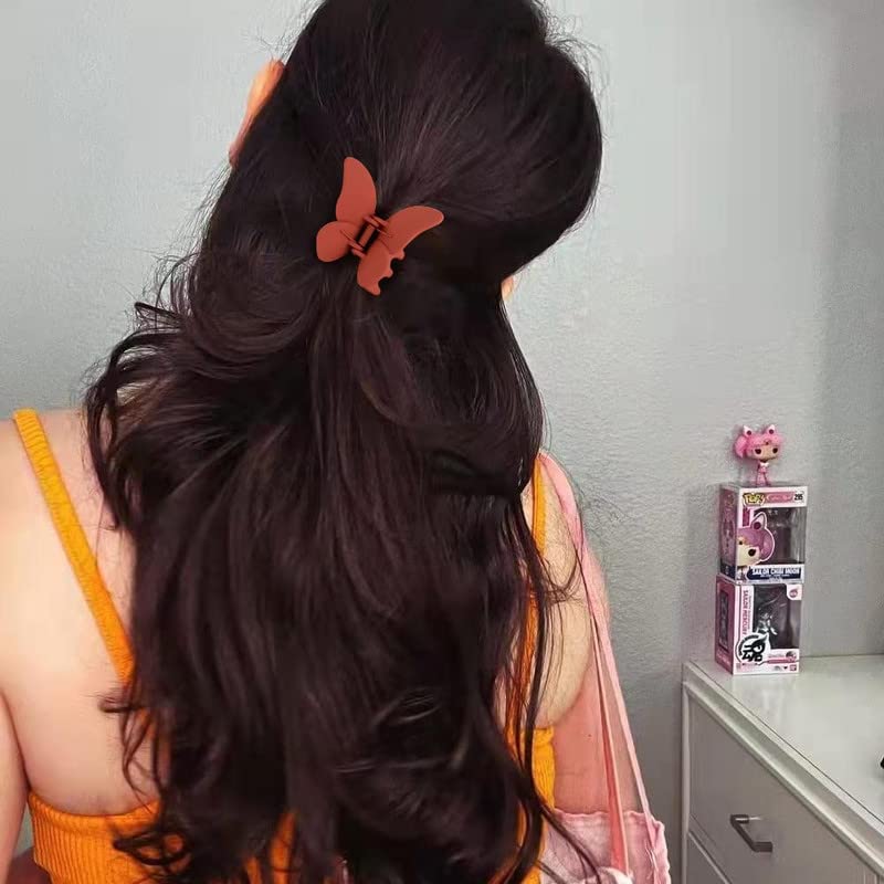 Butterfly Hair Clips for Women & Girls - 4 Pack 2.36 Inch Hair Claws for Thick & Medium Hair - Cute Butterfly Hair Accessories for Ponytails, Buns & Everyday Styling