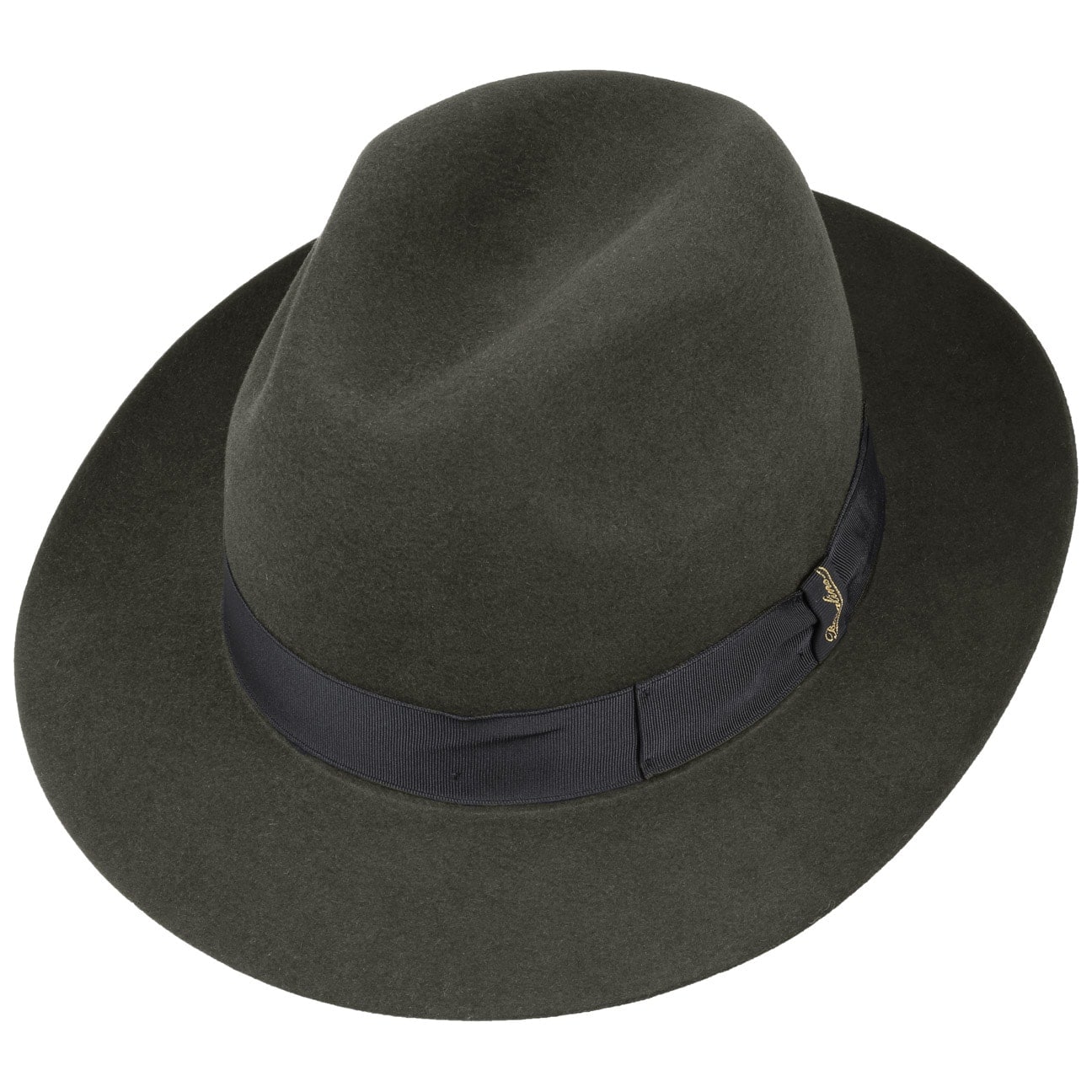 Borsalino Marengo Fur Felt Bogart Hat for Men - Classic Fedora Style for Outdoor, Travel & Formal Occasions