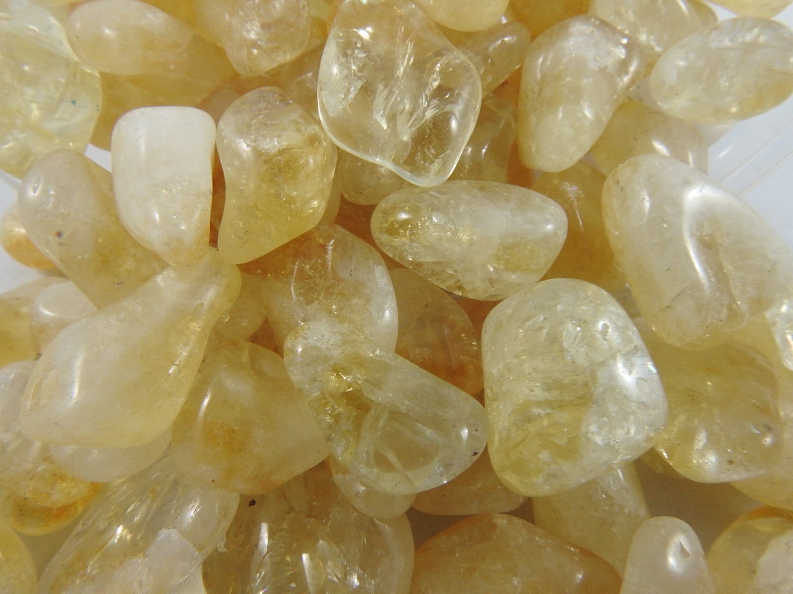 Natural Citrine Tumbled Stones (3-Piece Set) - Healing Crystals for Meditation, Chakra Balancing & Home Decor