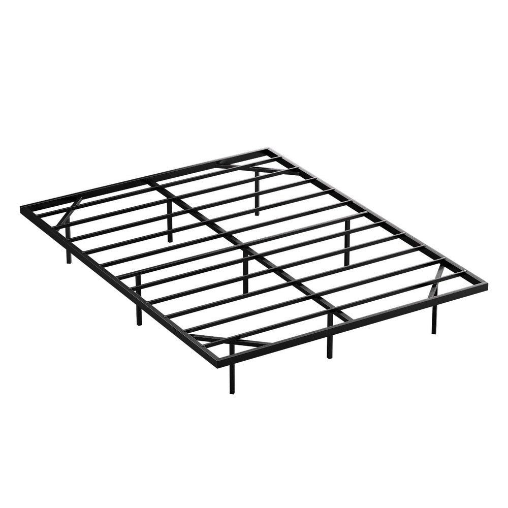 Floating Metal Bed Frame with Smart LED Lights - Sturdy Double Platform Bed Base, Silent Design, Tool-Free Assembly, 300KG Capacity - Perfect for Home, Hotel & Master Bedroom | Modern Bedroom Furniture with Ambient Lighting for Relaxation & Sleep