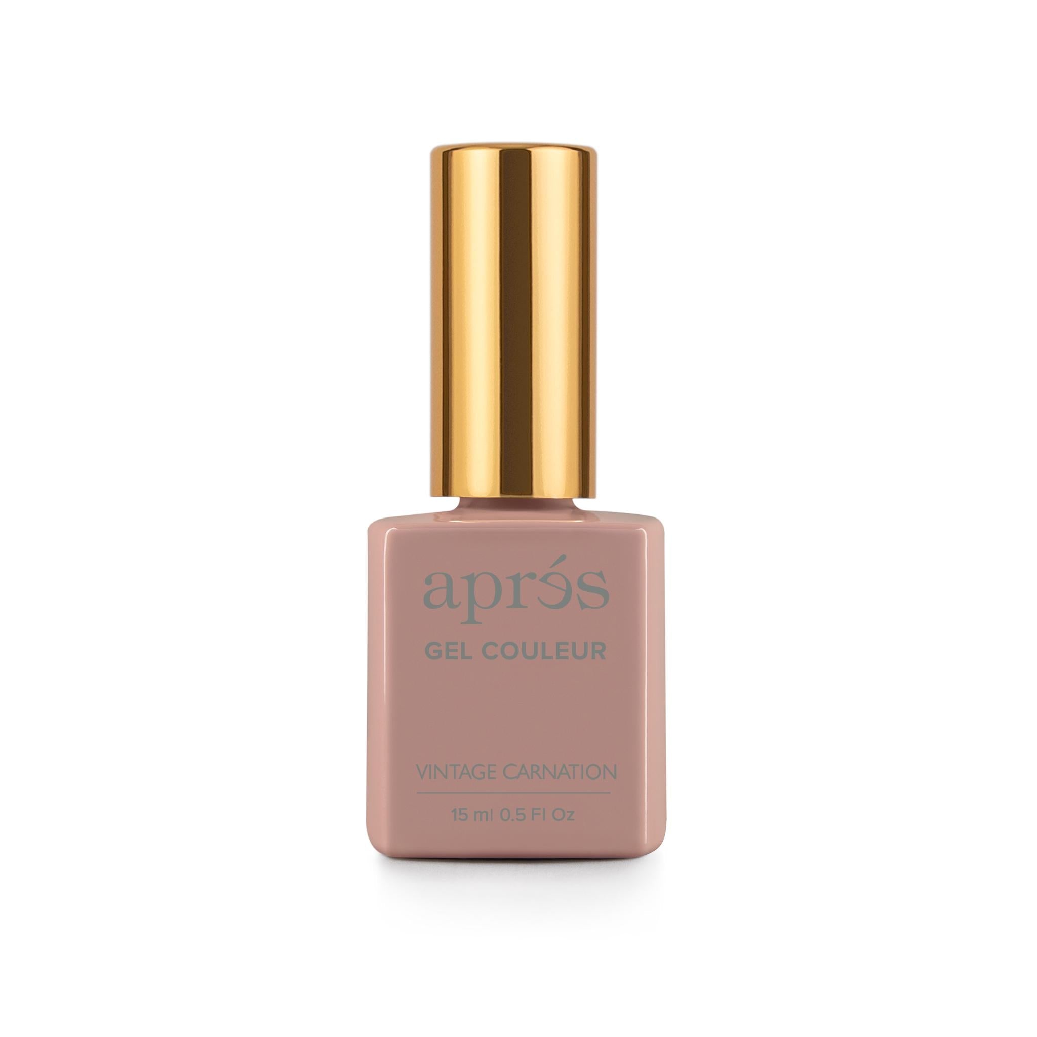 Apres Gel Nail Polish - Vintage Carnation Pink | Long-Lasting & High Shine Gel Polish for DIY Manicures & Nail Art | Perfect for Home Salon, Parties & Special Occasions