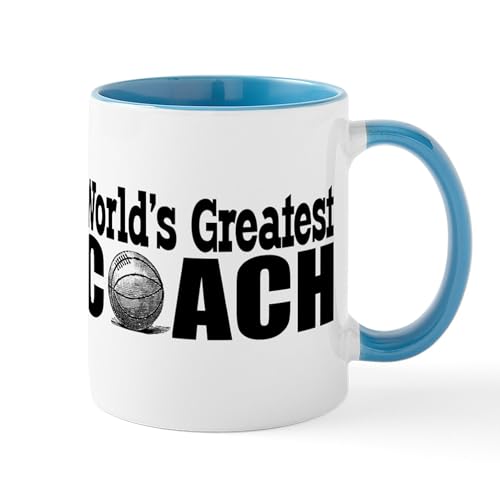 White/Blue Inside - World's Greatest Basketball Coach Mug