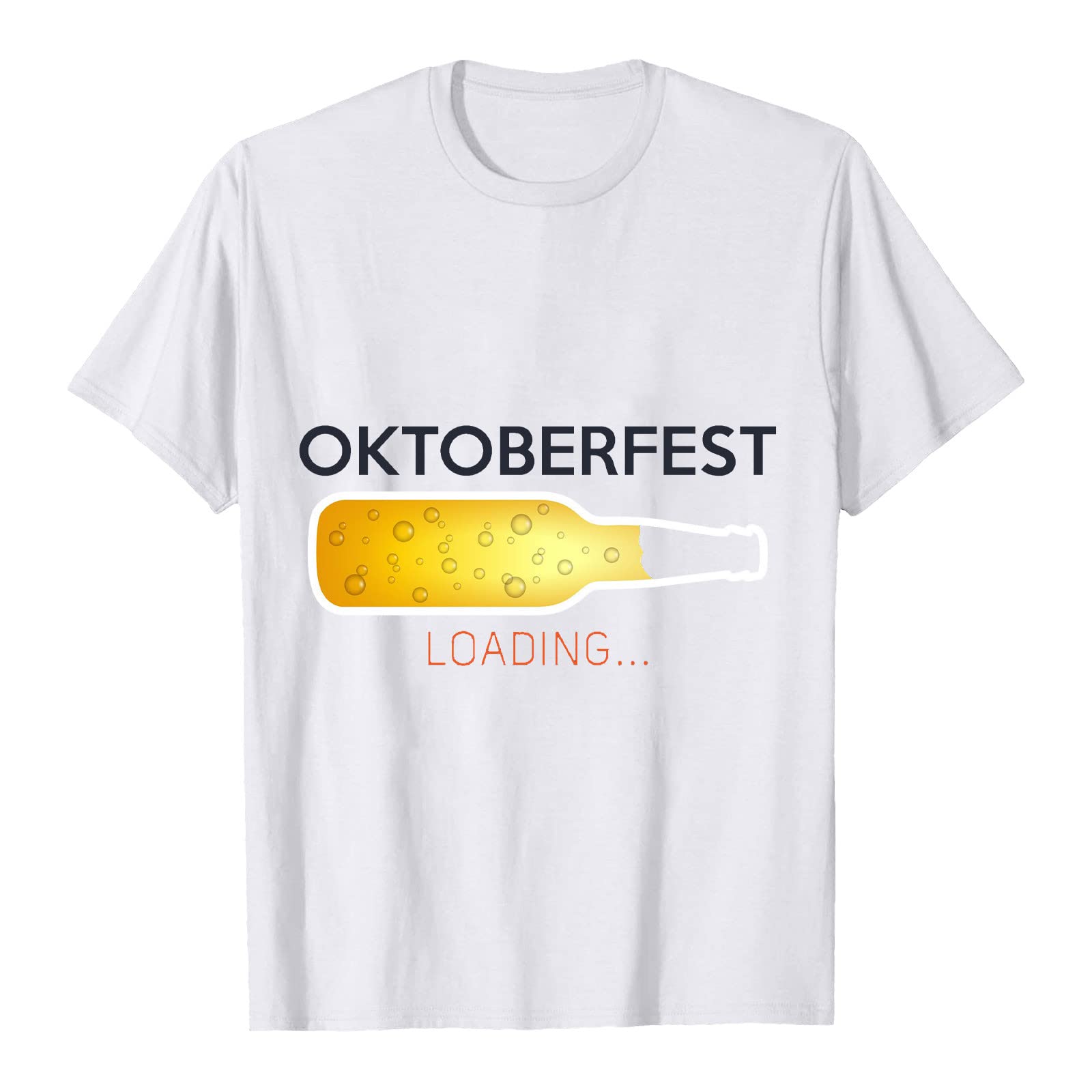 Women's Oktoberfest Round Neck Short Sleeve Tee - Summer Letter Print Casual Blouse for Daily Wear | Perfect for Festivals, Office Commute & Weekend Outings