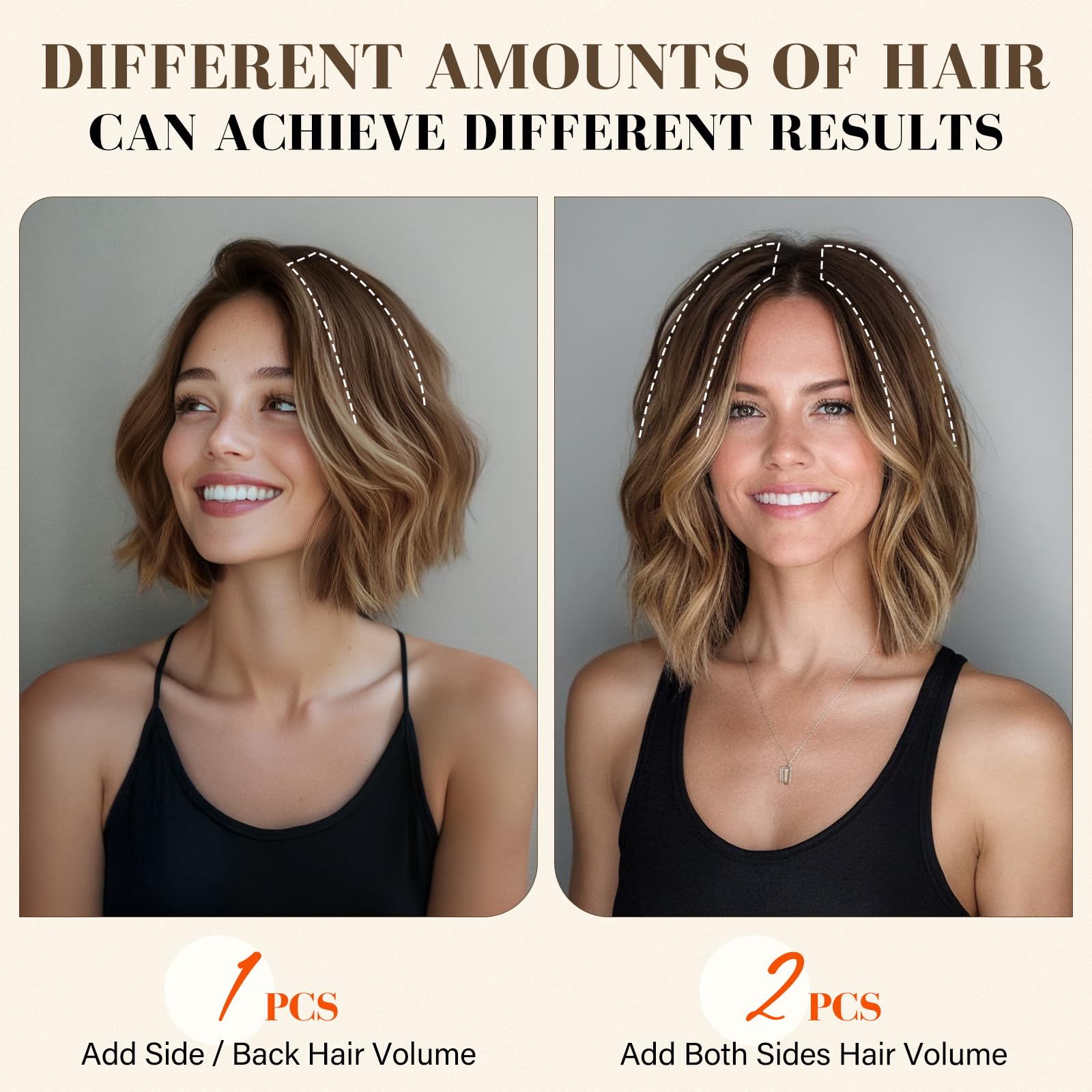 S-noilite Clip in Human Hair Extensions for Short Hair - 1PCS Remy Hair with 2 Clips, 6Inch Length, 10g Weight, Dark Brown - Add Volume & Thickness for Everyday Styling & Special Occasions