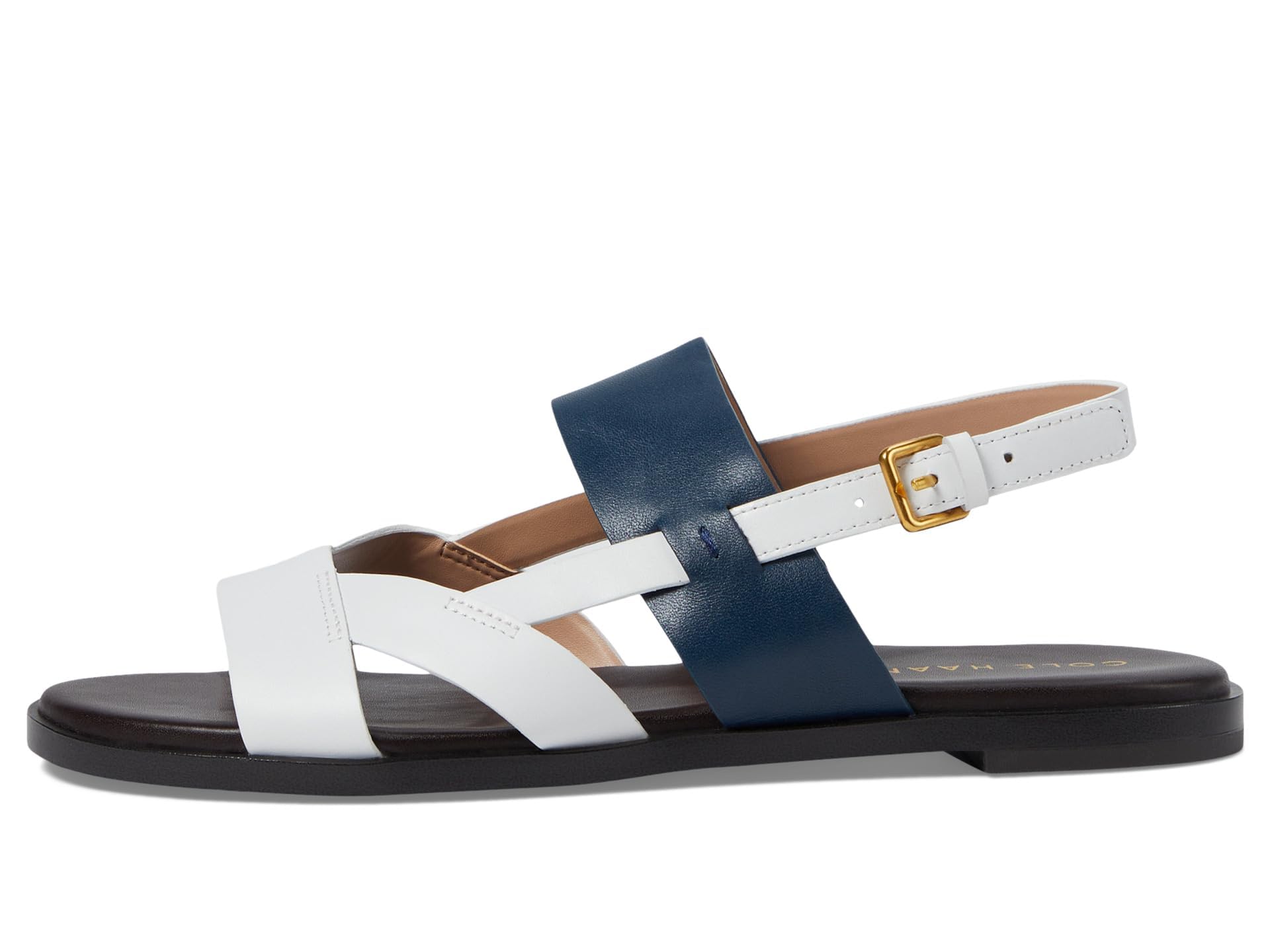 Cole Haan Women's Fawn Leather Sandals - Comfortable Flat Shoes for Casual Wear, Walking & Summer Outfits