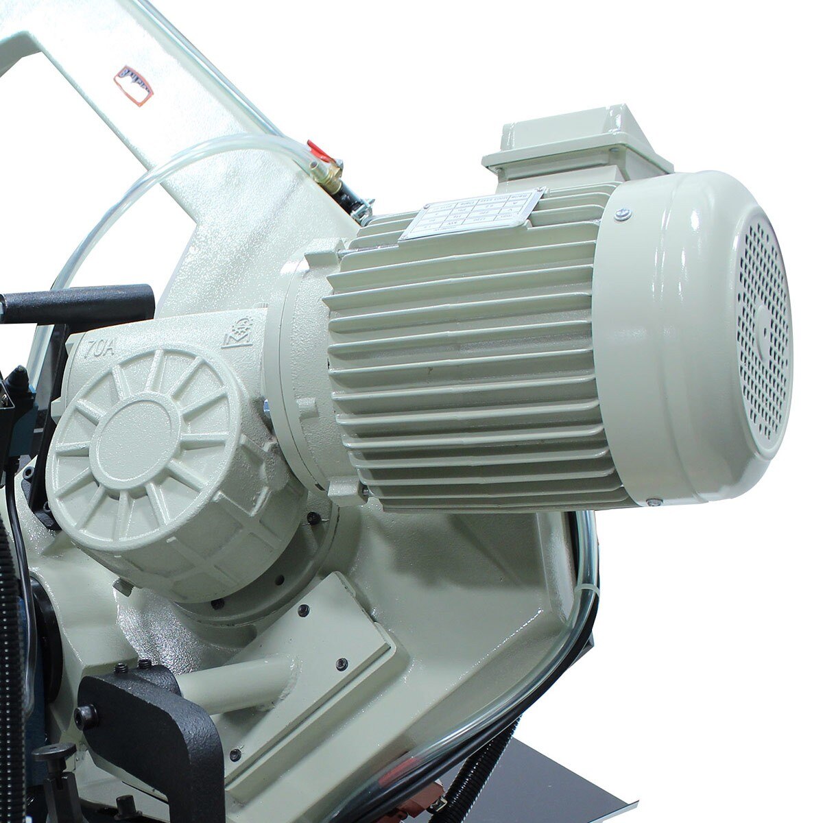 Baileigh Industrial BA9 1001557 BS 350M Dual Miter Band Saw - Heavy Duty Metal & Wood Cutting for Workshop & DIY Projects