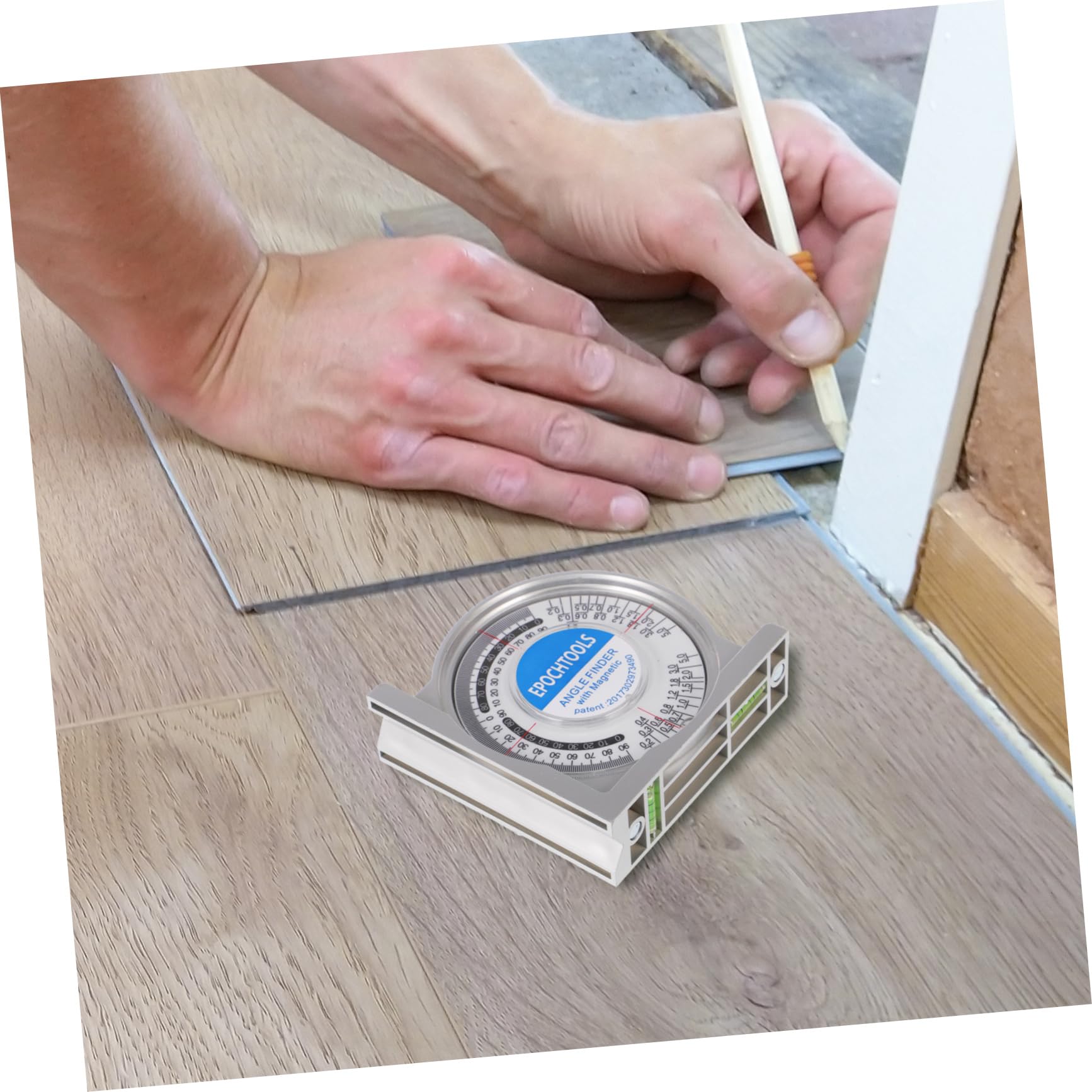 WHAMVOX Angle Measuring Tool - Digital Angle Finder with LCD Display, Multi-Functional Slope Gauge for Woodworking, Construction & DIY Projects (0-360° Measurement) - Perfect for Carpentry, Roofing & Metalworking