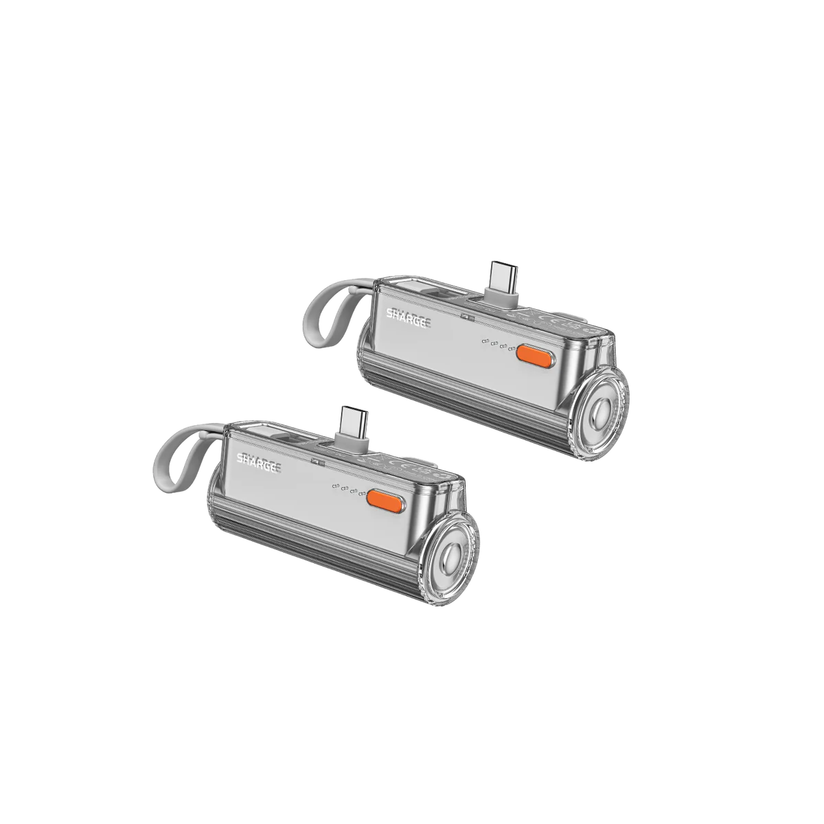 Plug and Charge Duo: 2-Pack Flow Mini Portable Chargers - Fast Charging for iPhone, Android, Tablets & More | Perfect for Travel, Home & Office Use