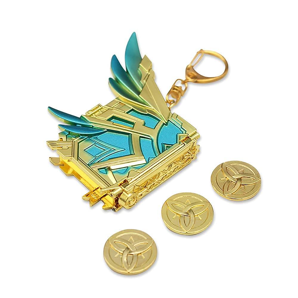 Genshin Impact Skyward Spine Keychain - Alloy Cosplay Pendant for Game Fans | Perfect for Cosplay, Gaming Gifts & Anime Collectibles