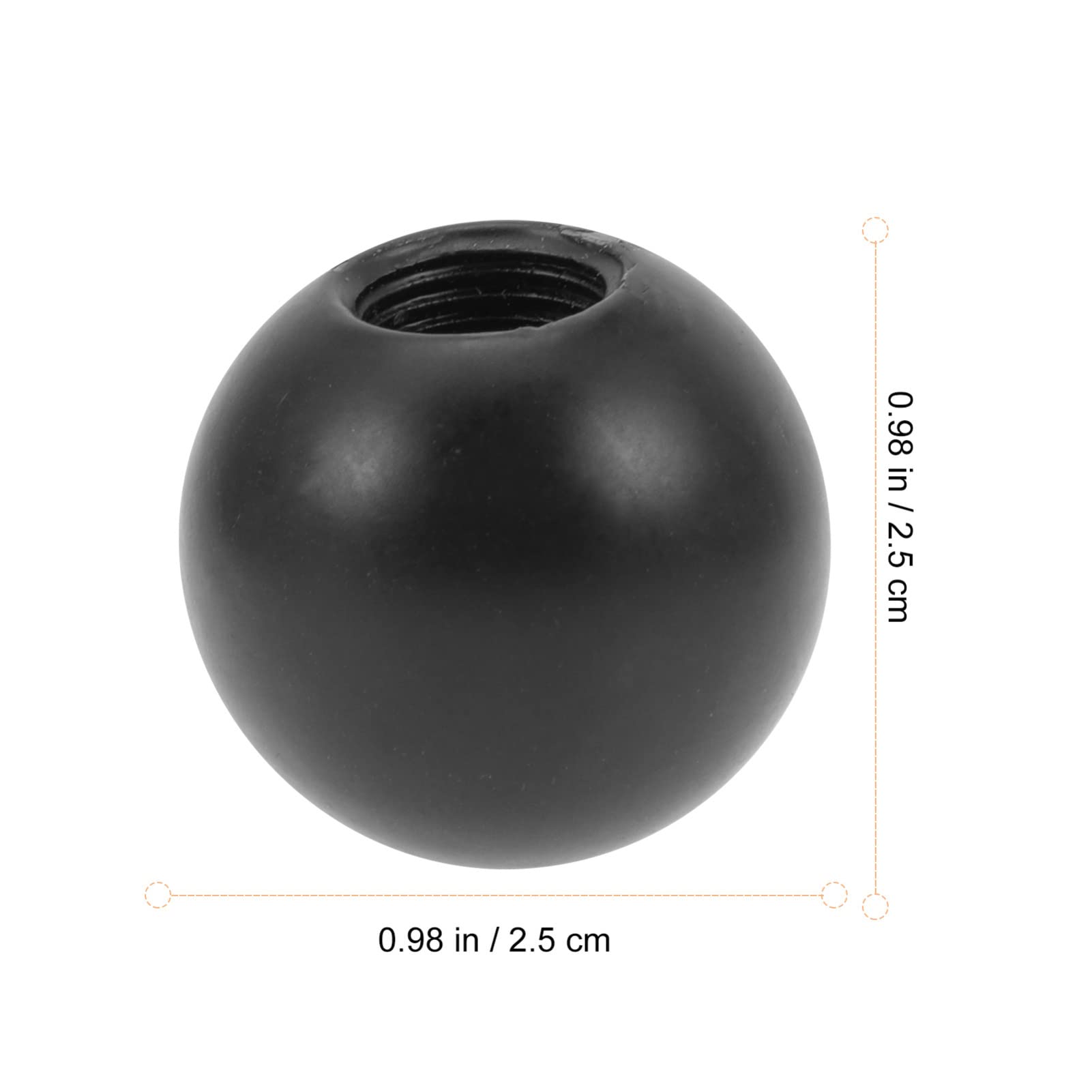 Luxshiny 6-Piece Black Metal Lamp Finial Set - 2.5cm Ball Shape Screw Topper for Lamp Shade Decoration | Perfect for Table Lamps, Floor Lamps & Chandeliers