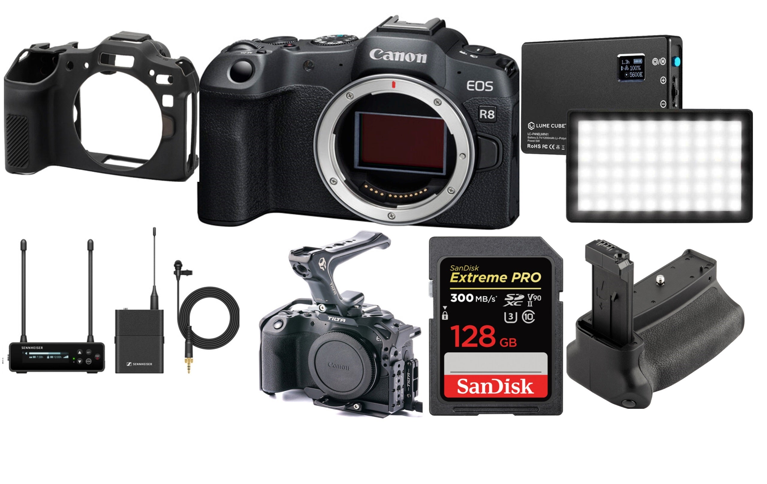 Canon EOS R8 Full Frame Mirrorless Camera with 4K Video & Audio Recording Kit - Perfect for Vlogging, Travel Photography & Professional Content Creation