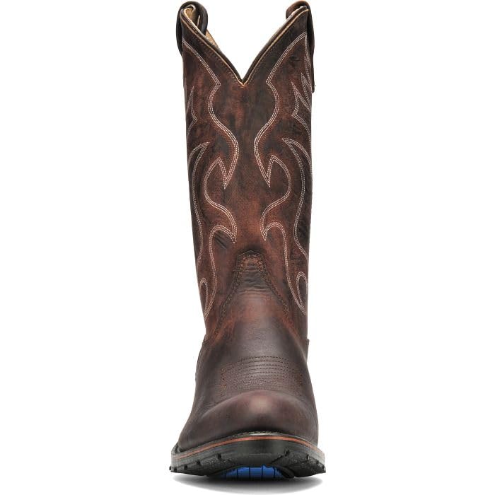 DOUBLE-H Robert Men's Soft Toe Work Boots - PermaFresh Cushioned Insole, Shock-Absorbing PU Insert, Oil-Resistant AG7 Heel Outsole | Made in USA | Durable Safety Boots for Construction, Warehouse & Outdoor Work