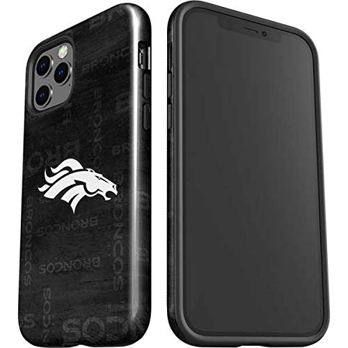 Skinit Impact-Resistant iPhone 12 Pro Max Case | Officially Licensed NFL Denver Broncos Black & White Design | Durable Protection for Football Games & Daily Use