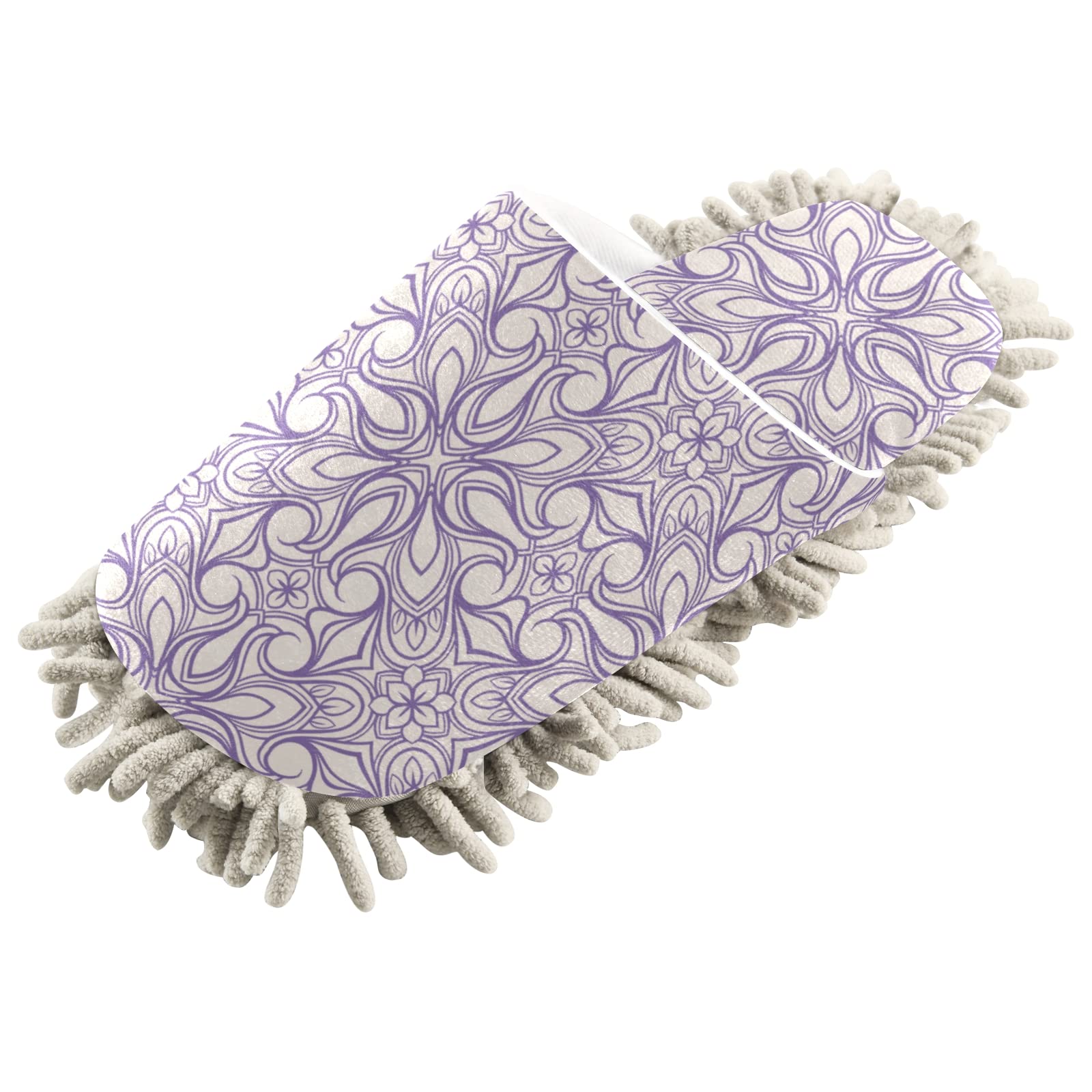 Purple Mop Slippers for Adults - Cozy Indoor Cleaning Slippers with Decorative Design for Kitchen, Living Room & Bedroom | Perfect for House Cleaning & Relaxation at Home